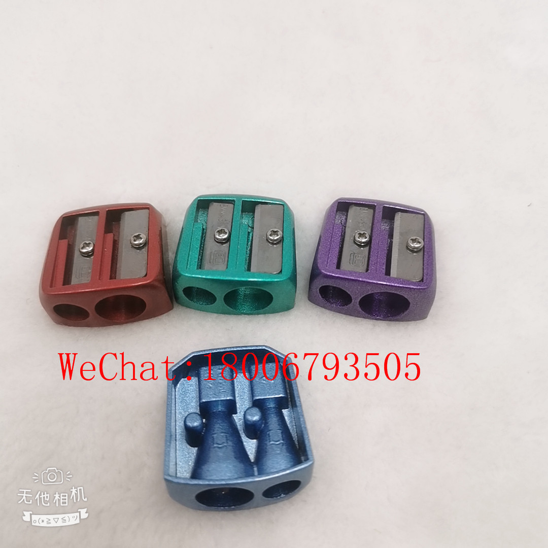 Emmason Color Double Hole Metal Pencil Sharpener Penknife Pencil Knife Student Pencil Sharpener Student Stationery