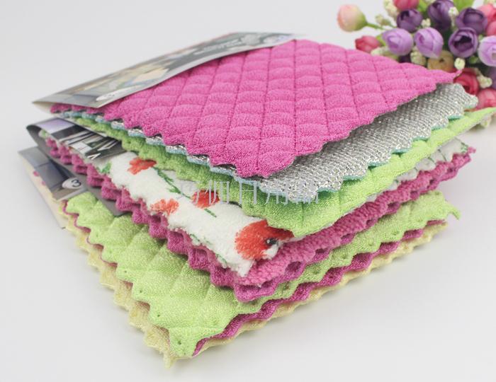 3 pieces of kitchen wash towel wash bowl cloth clean sponge decontamination sponge cloth