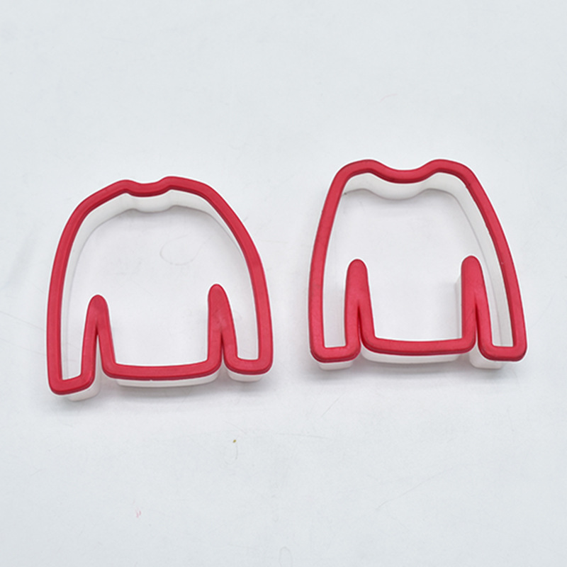 DIY Baking Christmas Clothes Men and Women Cutter Fondant Brickearth Plastic Clothes Cutter Biscuit Mold