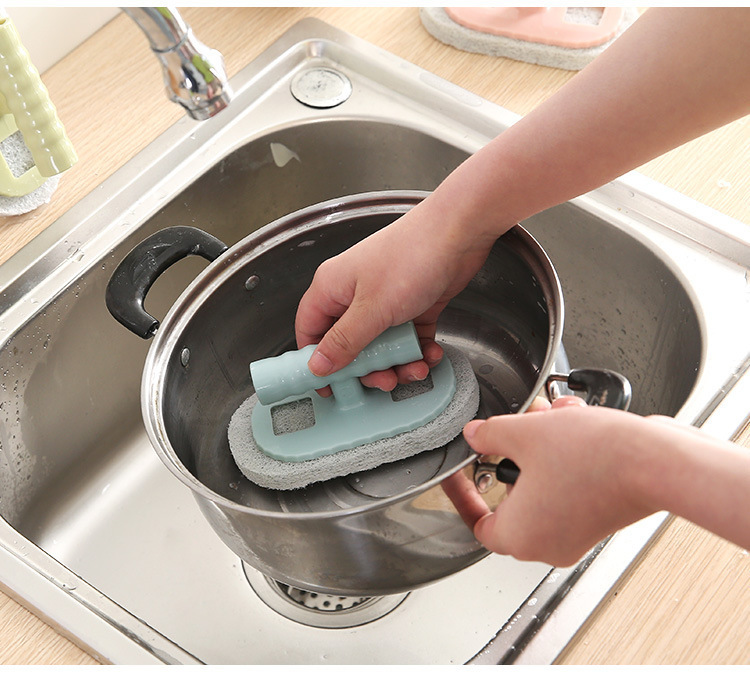 With handle bath brush clean brush bathroom tile brush kitchen decontamination brush wash pot brush magic sponge wipe With handle bath brush clean brush bathroom tile brush kitchen decontamination brush wash pot brush magic sponge wipe