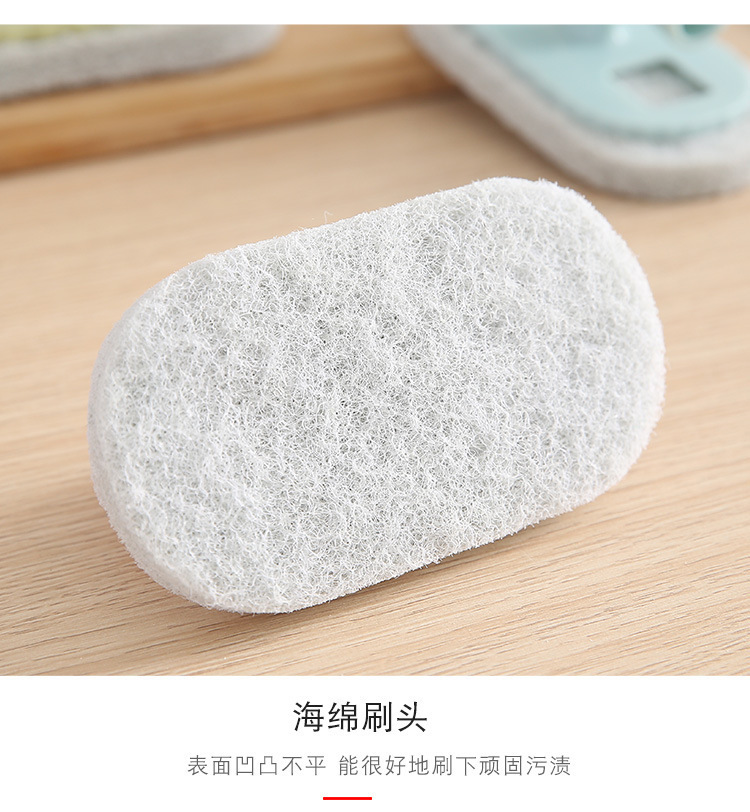 With handle bath brush clean brush bathroom tile brush kitchen decontamination brush wash pot brush magic sponge wipe With handle bath brush clean brush bathroom tile brush kitchen decontamination brush wash pot brush magic sponge wipe