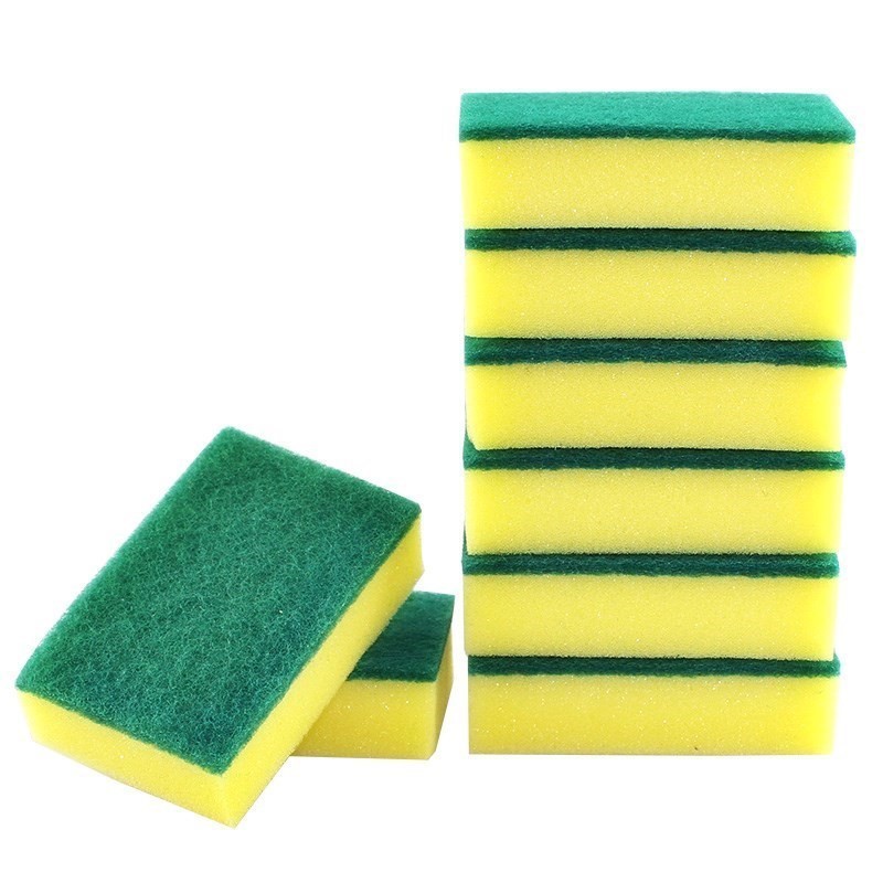 Kitchen dishwashing sponge block magic wipe double wash white clean cloth Baijiji powerful decontamination brush bowl towel