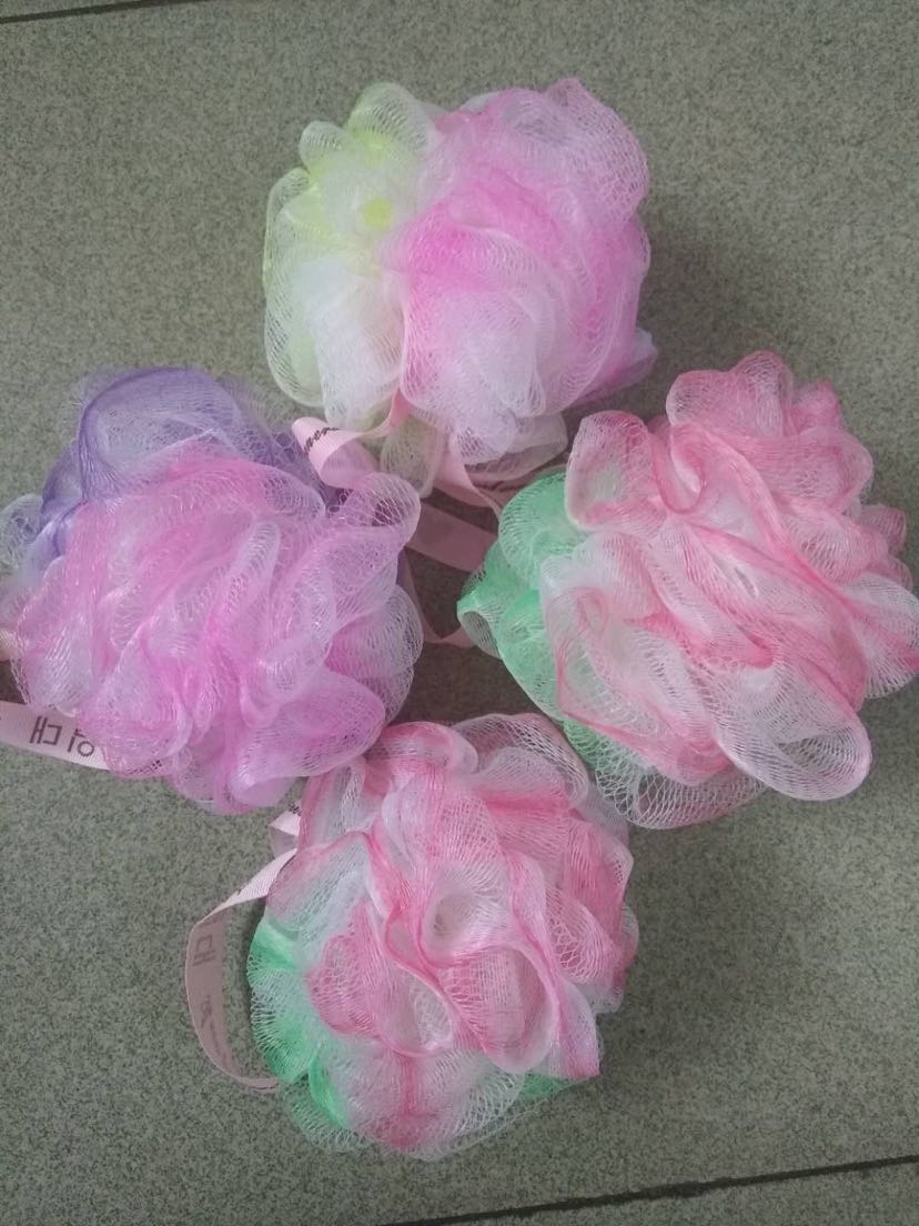 Korean version of adult bath ball two-color large exfoliant bath products cute massage ball bath ball bath ball