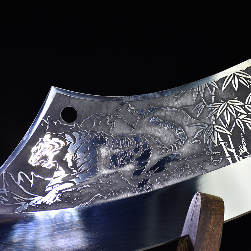 Kitchen Knife HandForged Slicing Knife Chopper Knife Ghost Hand Sharp Bone Cutting Knife Arc Chef Kitchen Knife