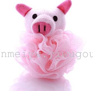 PE super soft children bath ball cartoon bath flower.