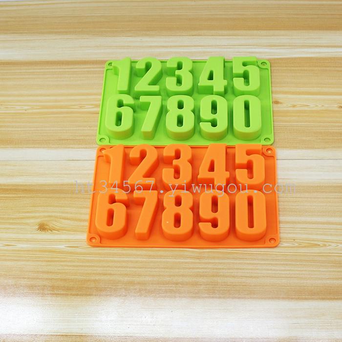Silicone kitchen daily necessities silicone digital cake mold safety food grade