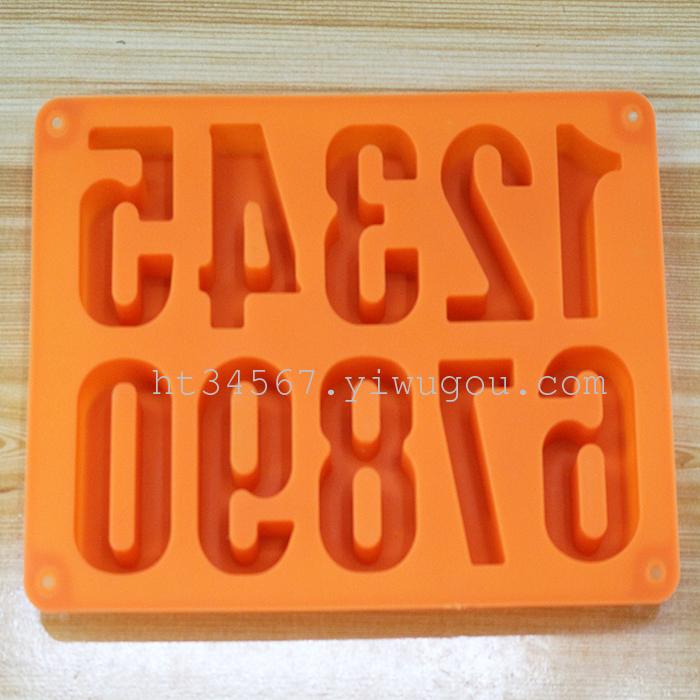 Silicone kitchen daily necessities silicone digital cake mold safety food grade