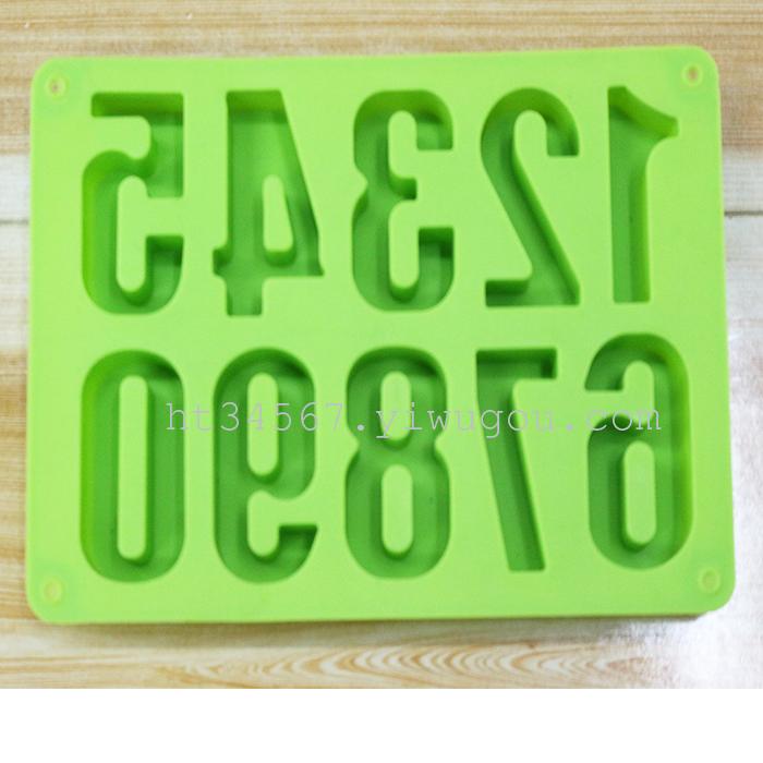 Silicone kitchen daily necessities silicone digital cake mold safety food grade