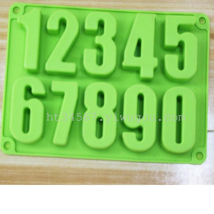 Silicone kitchen daily necessities silicone digital cake mold safety food grade