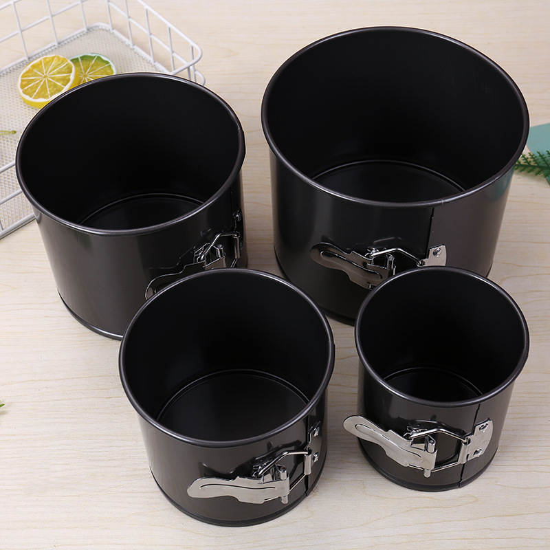 Heighten and Thicken round Buckle Detachable Cake Mold Non-Stick Lock Cake Mold Household Carbon Steel Ovenware Baking Tools