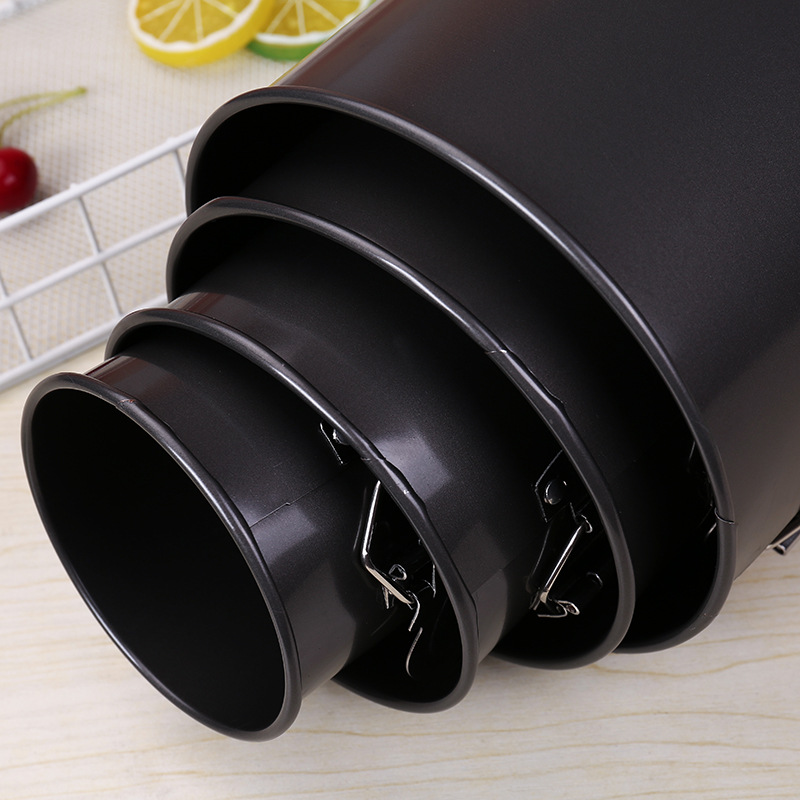 Heighten and Thicken round Buckle Detachable Cake Mold Non-Stick Lock Cake Mold Household Carbon Steel Ovenware Baking Tools