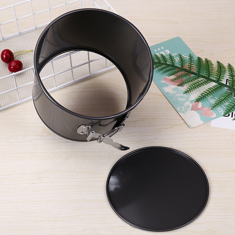 Heighten and Thicken round Buckle Detachable Cake Mold Non-Stick Lock Cake Mold Household Carbon Steel Ovenware Baking Tools
