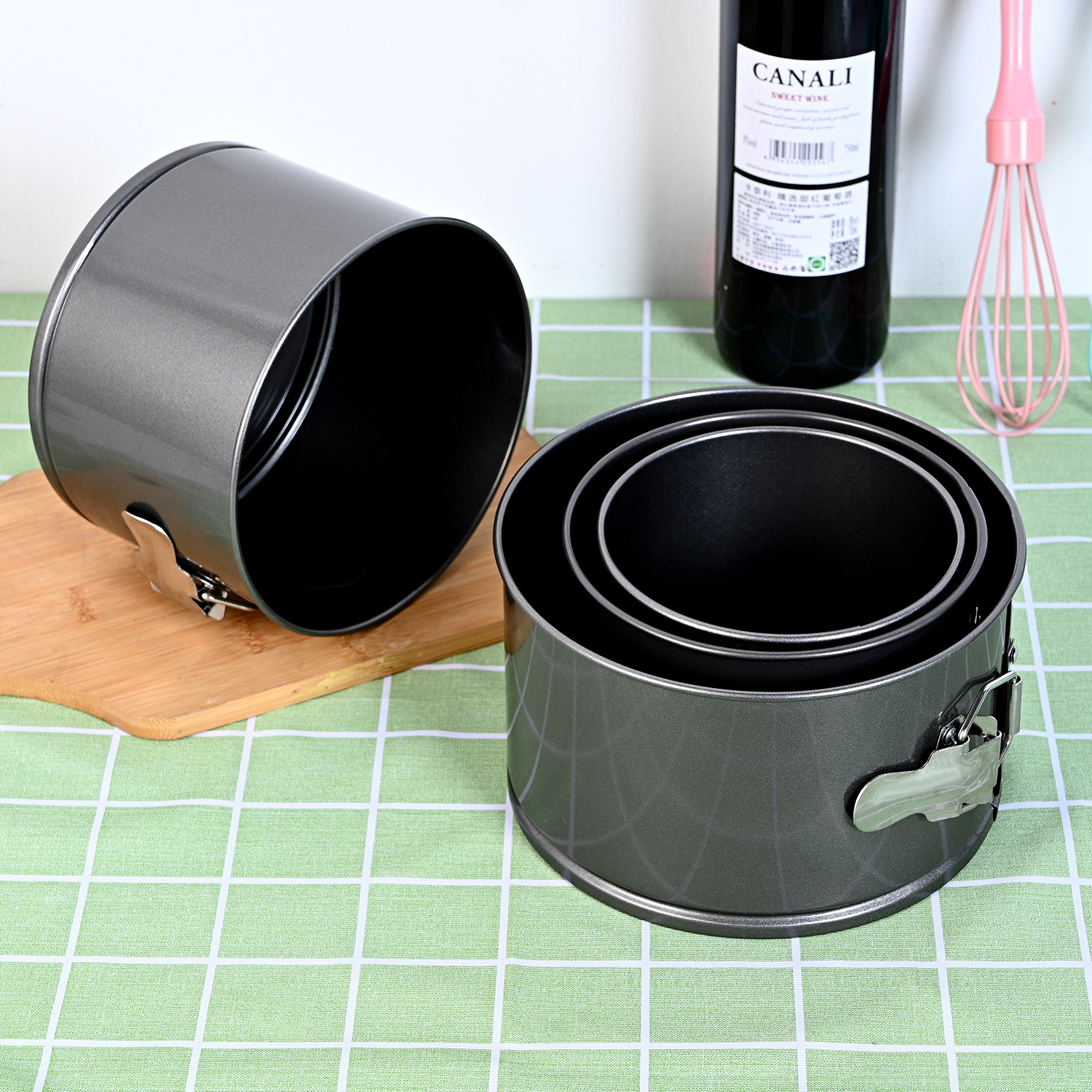 Non-Stick round Buckle Detachable Cake Mold Lock Cake Mold Mousse Household Carbon Steel Ovenware Baking Tools