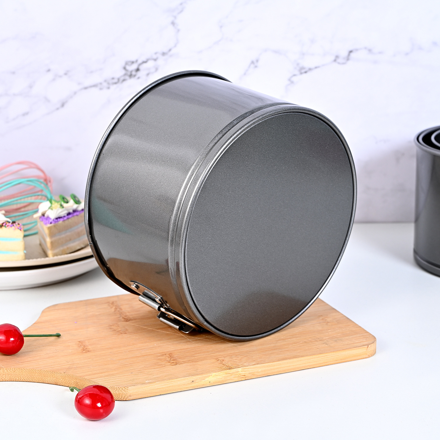 Non-Stick round Buckle Detachable Cake Mold Lock Cake Mold Mousse Household Carbon Steel Ovenware Baking Tools