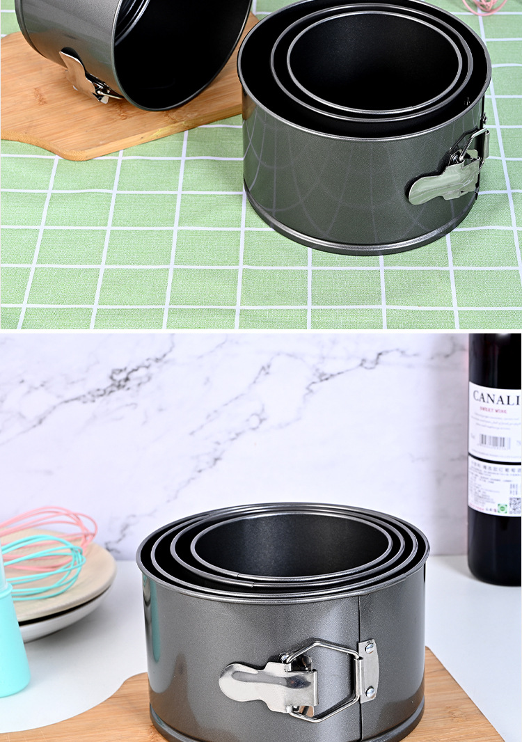 Non-Stick round Buckle Detachable Cake Mold Lock Cake Mold Mousse Household Carbon Steel Ovenware Baking Tools