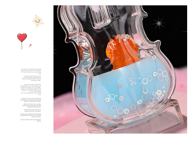Tiktok Red Creative Violin Luminous Gift Oil Drop Hourglass Decoration Student Graduation Teacher's Day Gift Toy Tiktok Red Creative Violin Luminous Gift Oil Drop Hourglass Decoration Student Graduation Teacher's Day Gift Toy