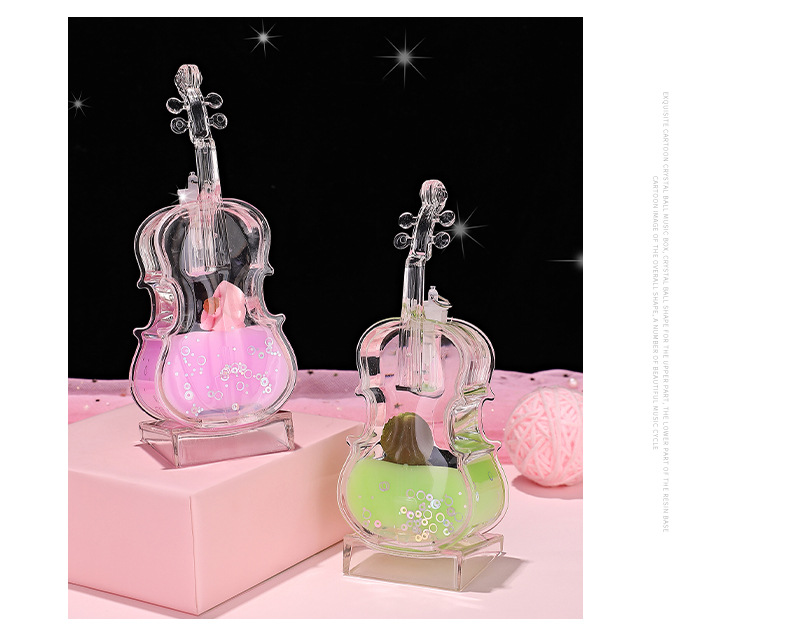 Tiktok Red Creative Violin Luminous Gift Oil Drop Hourglass Decoration Student Graduation Teacher's Day Gift Toy Tiktok Red Creative Violin Luminous Gift Oil Drop Hourglass Decoration Student Graduation Teacher's Day Gift Toy