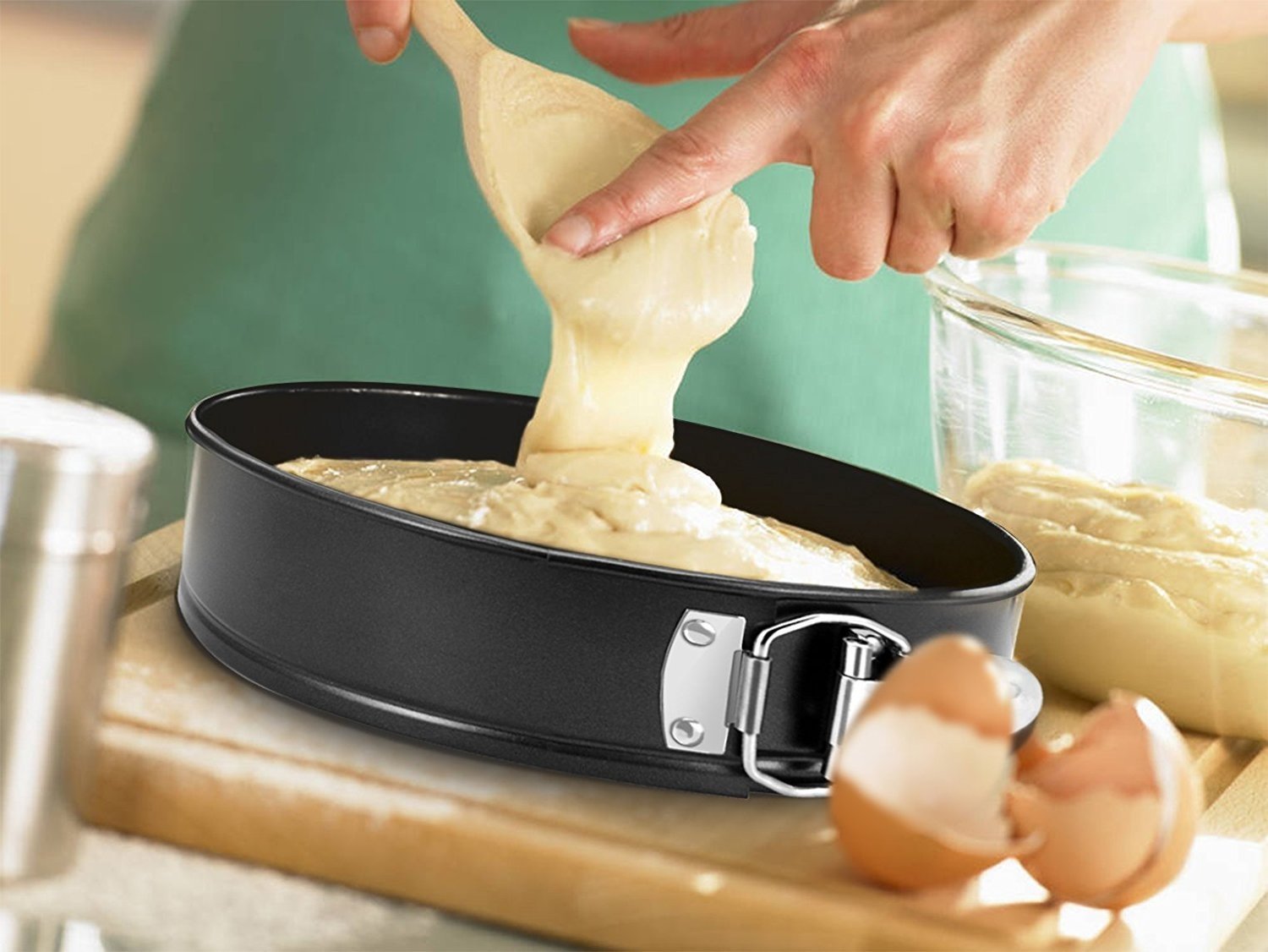 Non-Stick Live Bottom Separable Mold 7 In18cm Cake Mold Qi Feng Cake Baking Utensils round Honeycomb Cake Mold