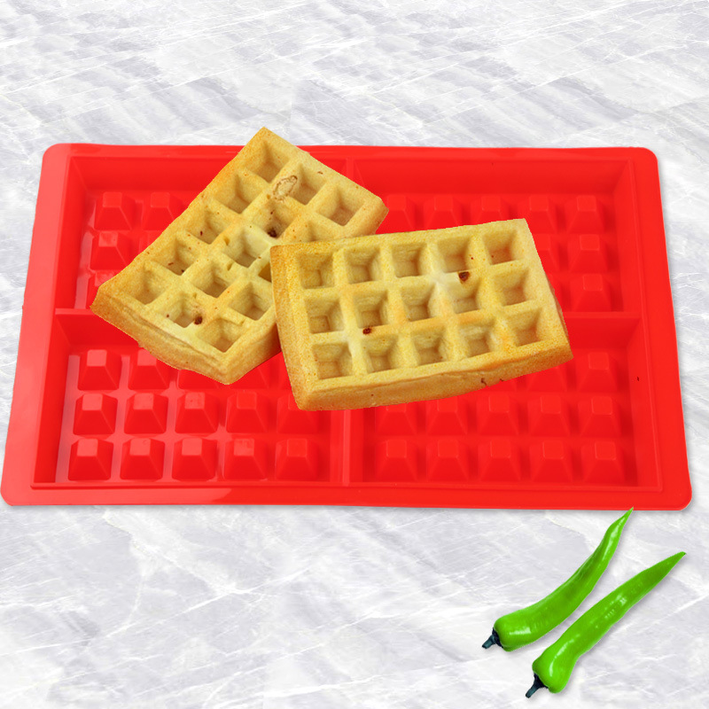 Silicone Square Waffle Cake Mold English Muffin Checkered Cake Mold Oven Baking Mold DIY Waffle Mold