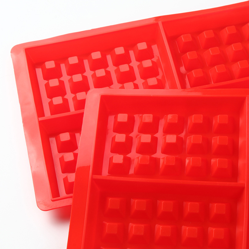 Silicone Square Waffle Cake Mold English Muffin Checkered Cake Mold Oven Baking Mold DIY Waffle Mold