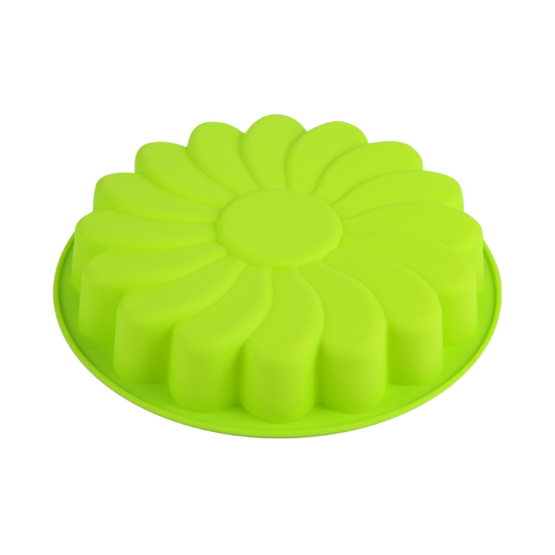Silicone SUNFLOWER Type Cake Mold Single Large round Bottom Cyclone Pattern Cake Mold SUNFLOWER Baking Tray