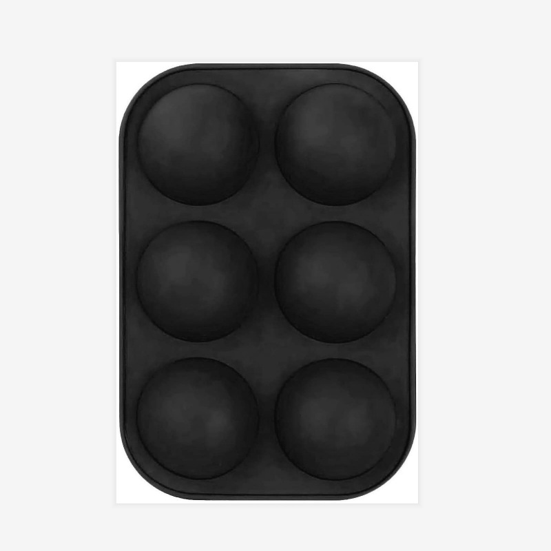 Silicone 6-Piece Small Semicircle Soap Mould Spherical Soap Mold Cake Mold Baking Mold Jelly Pudding Chocolate