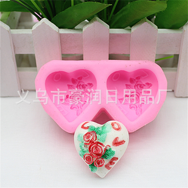 Baking mold LOVE rose silicone mold sugar cake mold DIY chocolate mold Baking mold LOVE rose silicone mold sugar cake mold DIY chocolate mold