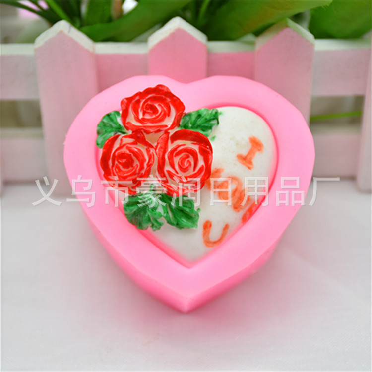 Baking mold LOVE rose silicone mold sugar cake mold DIY chocolate mold Baking mold LOVE rose silicone mold sugar cake mold DIY chocolate mold