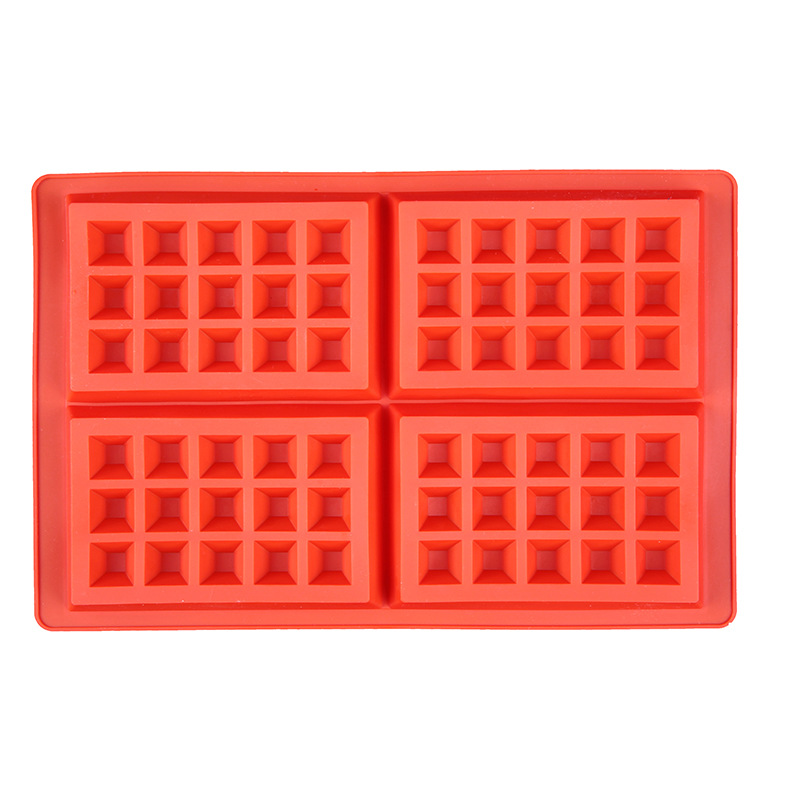 Silicone Square Waffle Cake Mold English Muffin Checkered Cake Mold Oven Baking Mold DIY Waffle Mold