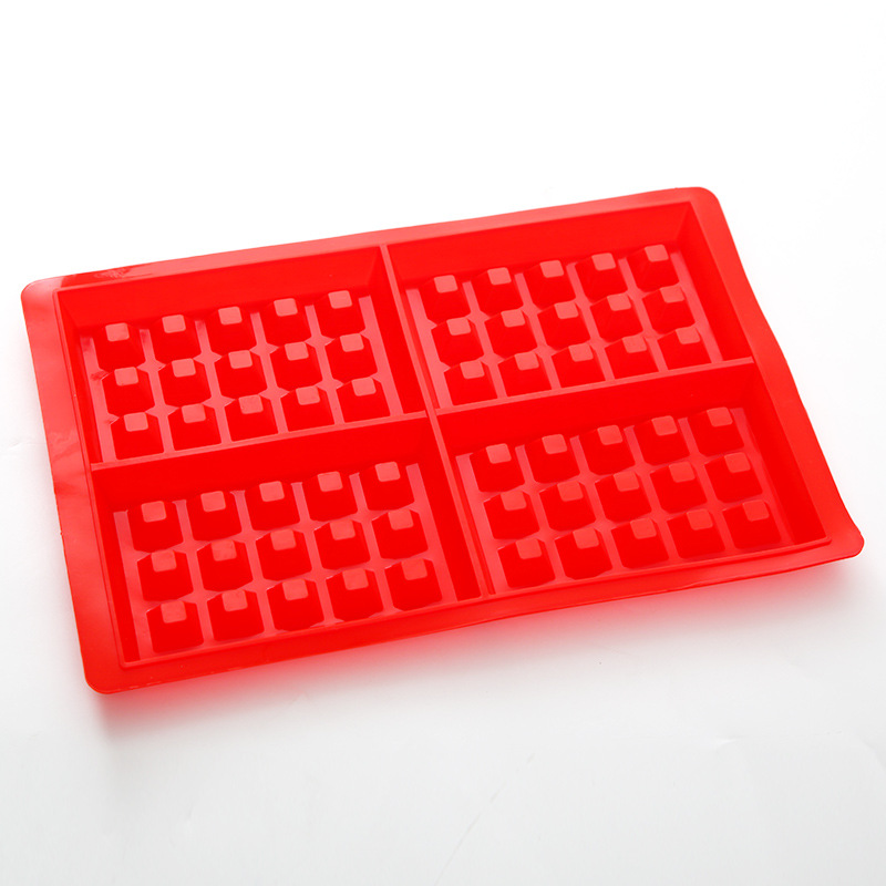 Silicone Square Waffle Cake Mold English Muffin Checkered Cake Mold Oven Baking Mold DIY Waffle Mold