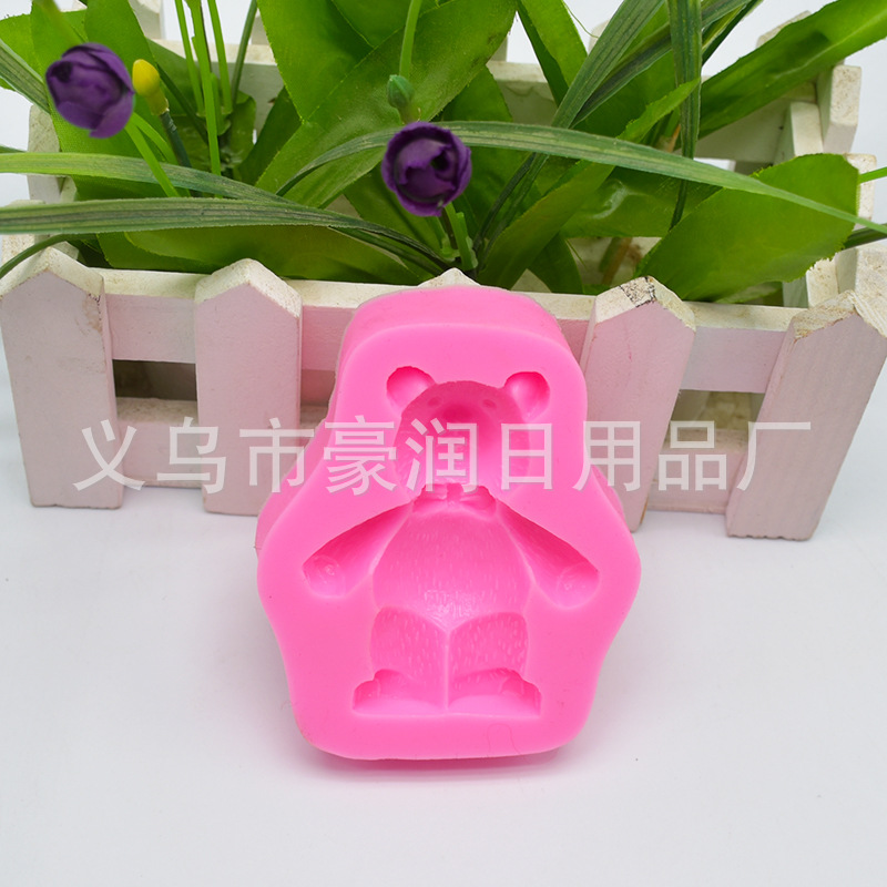 Bear silicone cake mold turning sugar cake chocolate ultra light clay decorative mold DIY baking mold Bear silicone cake mold turning sugar cake chocolate ultra light clay decorative mold DIY baking mold