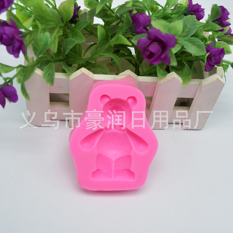 Bear silicone cake mold turning sugar cake chocolate ultra light clay decorative mold DIY baking mold Bear silicone cake mold turning sugar cake chocolate ultra light clay decorative mold DIY baking mold