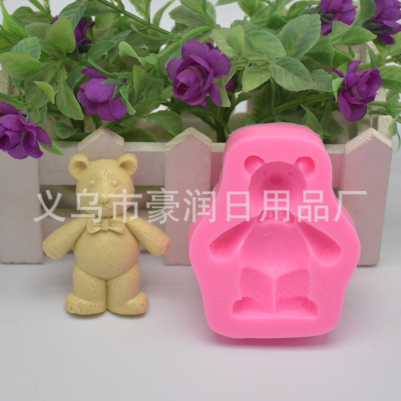 Bear silicone cake mold turning sugar cake chocolate ultra light clay decorative mold DIY baking mold Bear silicone cake mold turning sugar cake chocolate ultra light clay decorative mold DIY baking mold