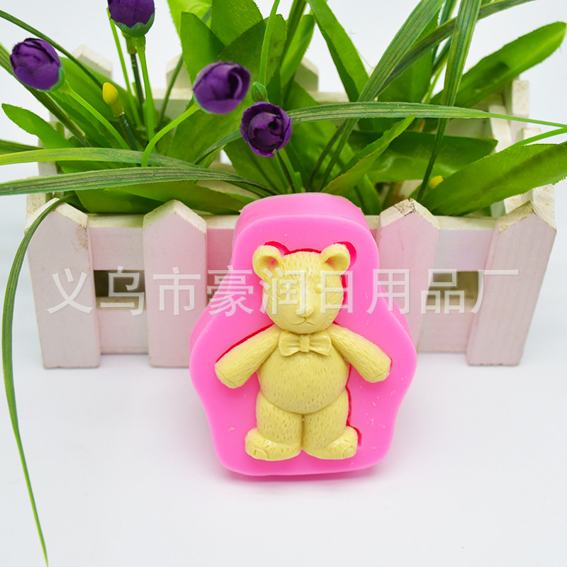 Bear silicone cake mold turning sugar cake chocolate ultra light clay decorative mold DIY baking mold Bear silicone cake mold turning sugar cake chocolate ultra light clay decorative mold DIY baking mold