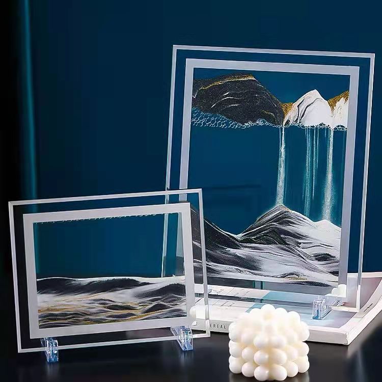 Creative Hourglass Decoration Liquid Decompression Quicksand Painting Office Desk Surface Panel Living Room Bedside Table Decorations Birthday Gift Creative Hourglass Decoration Liquid Decompression Quicksand Painting Office Desk Surface Panel Living Room Bedside Table Decorations Birthday Gift