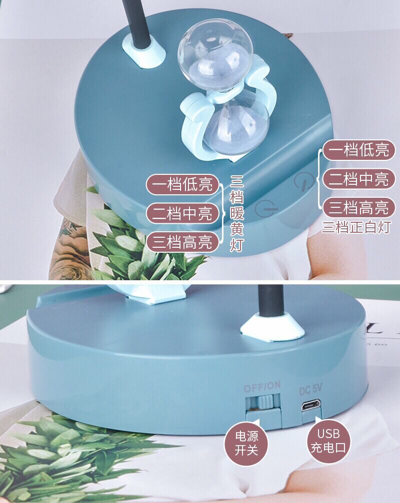 New Touch LED Table Lamp Creative Hourglass Table Lamp Learning Table Lamp