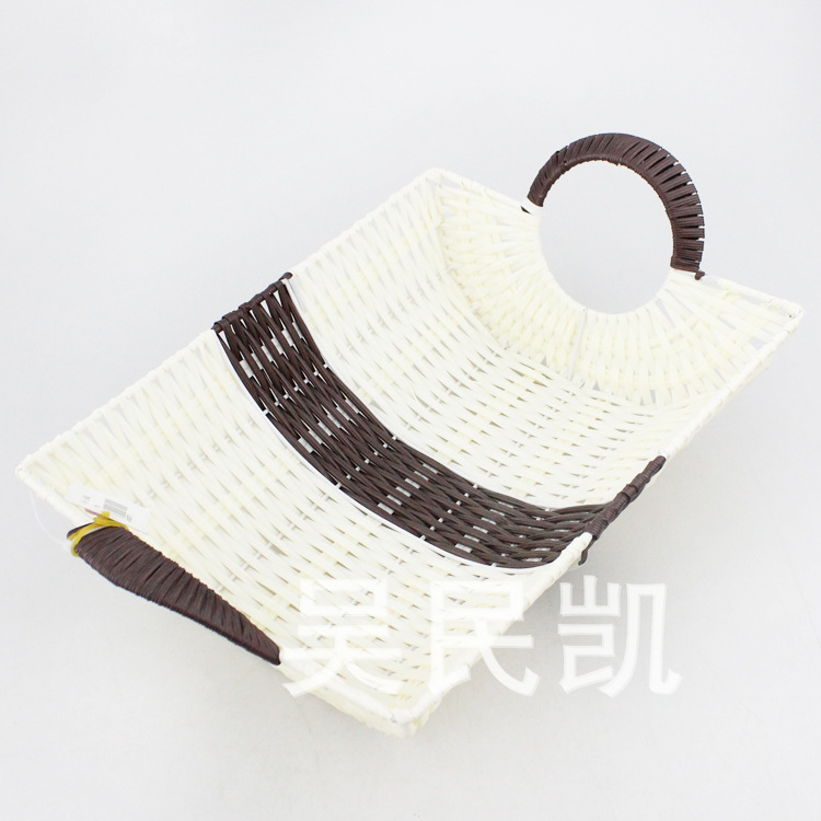 Shiyuan shop supply of creative home storage blue fruit basket handle baskets handle square basket