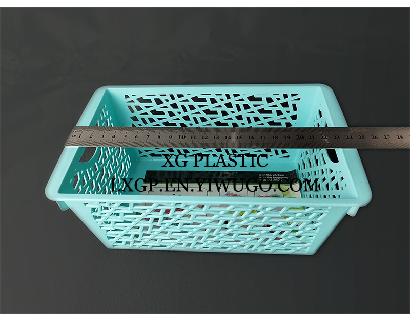 plastic basket rectangle basket fruit basket hollow design basket creative basket kitchen storage basket office baskets