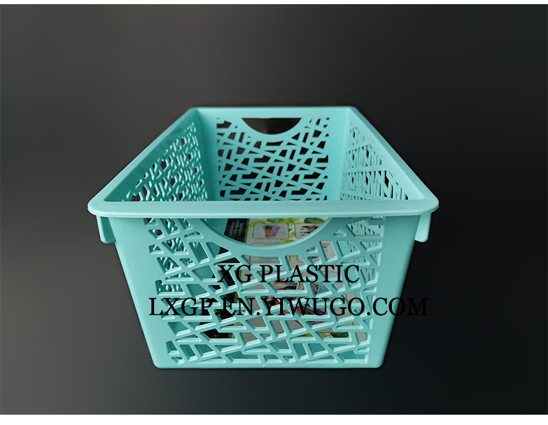 plastic basket rectangle basket fruit basket hollow design basket creative basket kitchen storage basket office baskets