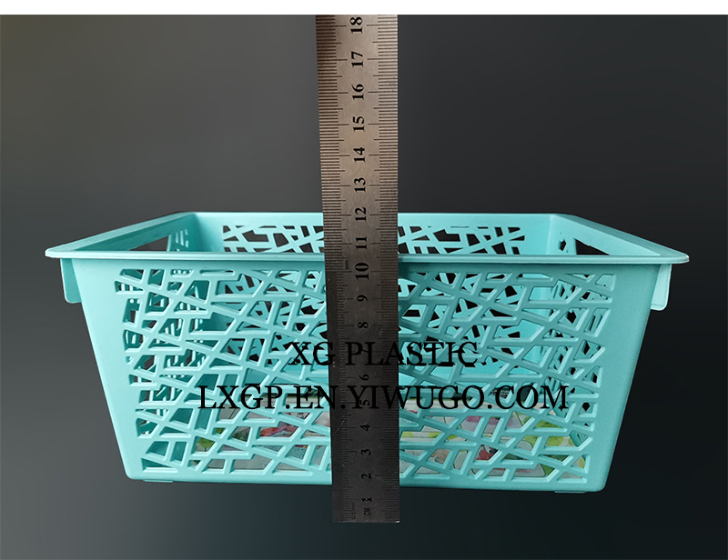 plastic basket rectangle basket fruit basket hollow design basket creative basket kitchen storage basket office baskets