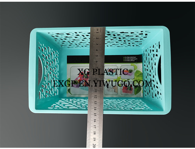 plastic basket rectangle basket fruit basket hollow design basket creative basket kitchen storage basket office baskets