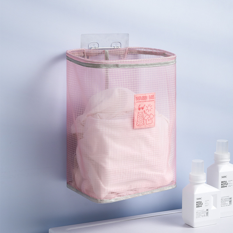 Laundry Basket Home Mesh Dirty Laundry Laundry Baskets Large Toy Storage Wall-Mounted Storage Basket Storage Basket for Soiled Clothes za wu kuang