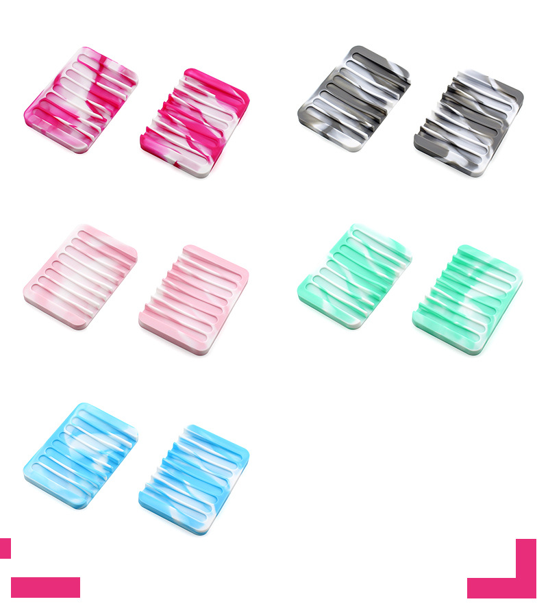 Silicone soap holder anti-skid soap box bar asphalt pad soap soap holder multicolor