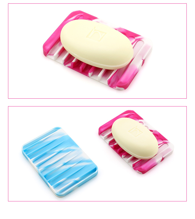 Silicone soap holder anti-skid soap box bar asphalt pad soap soap holder multicolor