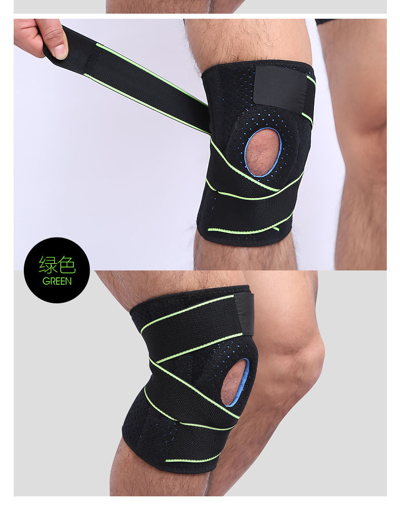 Sports Strap Wrap Pressurized Silicone Cold Feeling Knee Pad Running Basketball Mountain Climbing Biking Badminton Knee Pad Manufacturer
