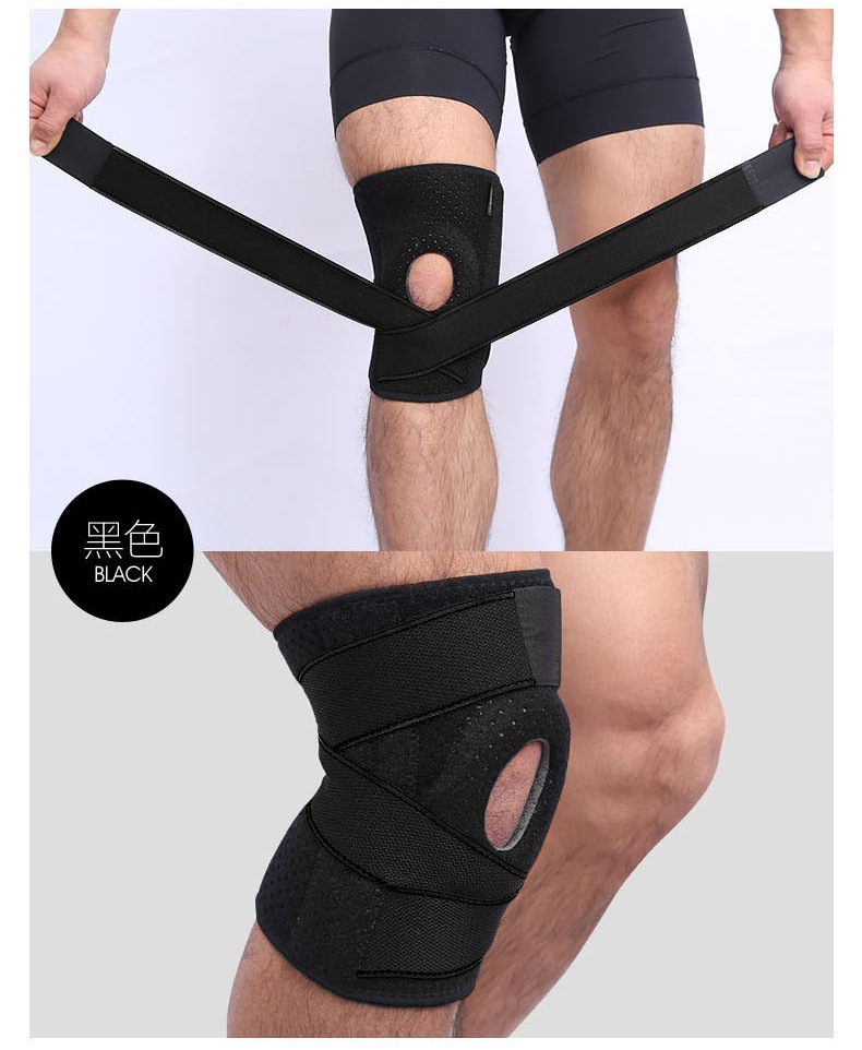 Sports Strap Wrap Pressurized Silicone Cold Feeling Knee Pad Running Basketball Mountain Climbing Biking Badminton Knee Pad Manufacturer
