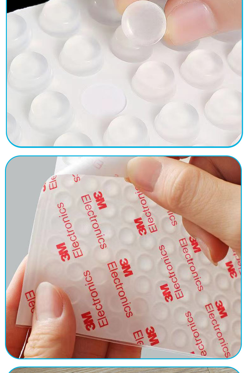 Self-Adhesive and Transparent Silicon Floor Mat Furniture Anticollision Particles Shock Absorption Silica Gel Pad Non-Slip Silicone Particles Silica Gel Pad Pieces Silicone Bra