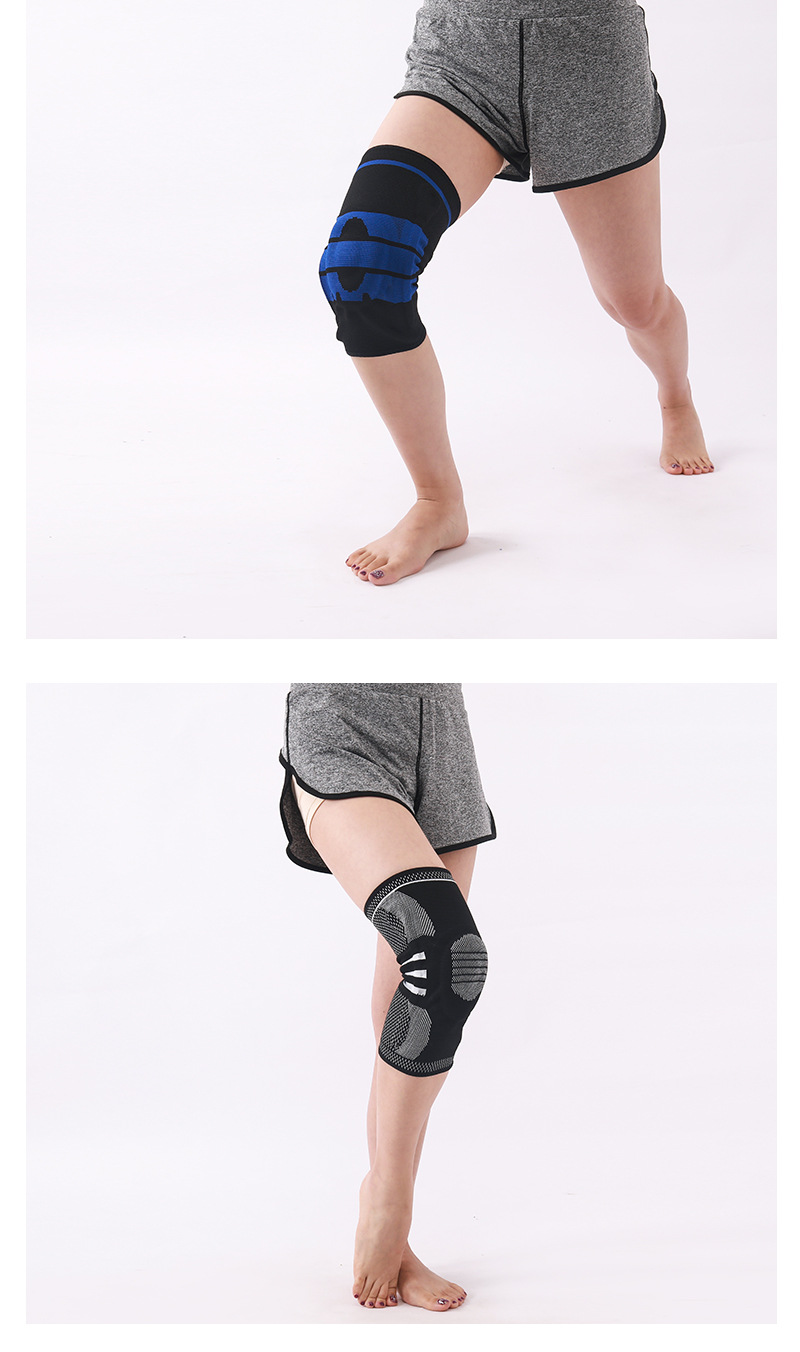 Manufacturer Sports Kneecaps Silicone Spring Support Bar Knee Pad Biking Mountain Climbing Running Fitness Basketball Outdoor Protective Gear