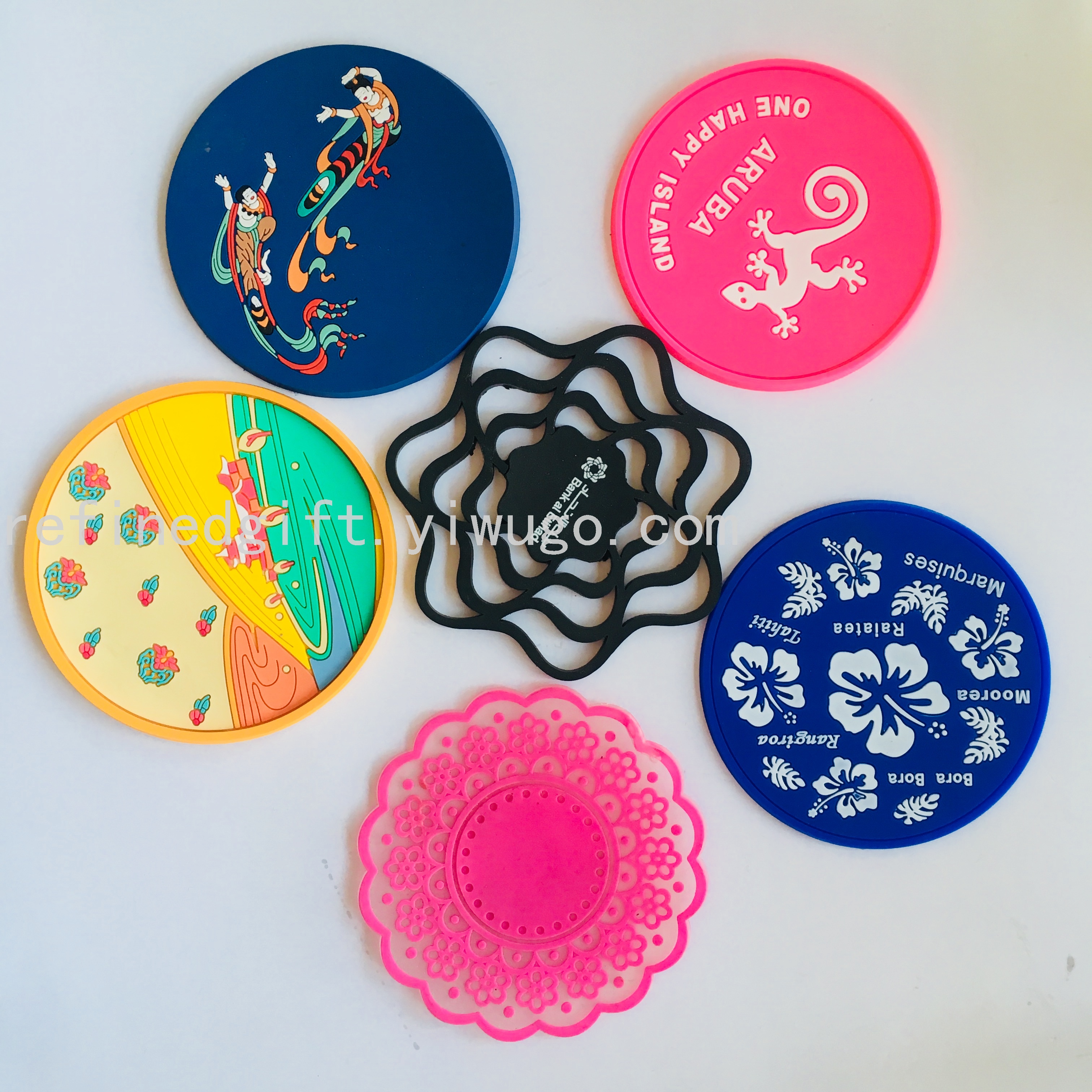 Cute Creative Cartoon Animal Coaster Home Non-Slip Heat Insulation Silicone Bowl Pad Heat-Resistant and Hot-Proof Dining Table Cushion Teacup Mat