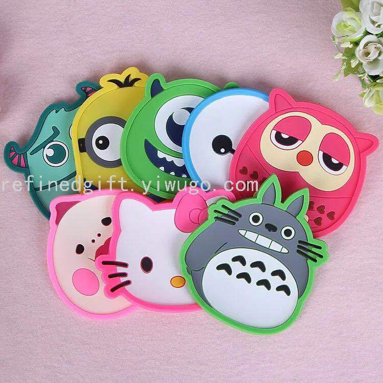 Cute Creative Cartoon Animal Coaster Home Non-Slip Heat Insulation Silicone Bowl Pad Heat-Resistant and Hot-Proof Dining Table Cushion Teacup Mat